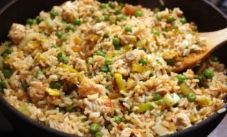 индейка с рисом и овощами